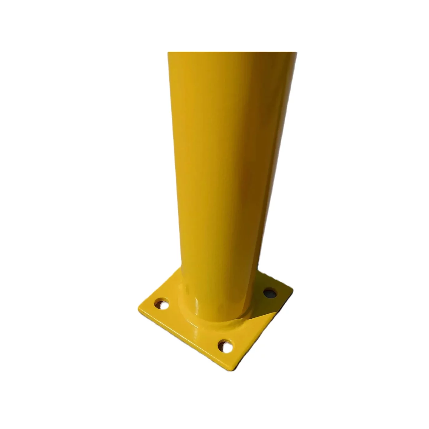 Žluto-černý ocelový sloupek s oky - průměr 6 cm, výška 80 cm