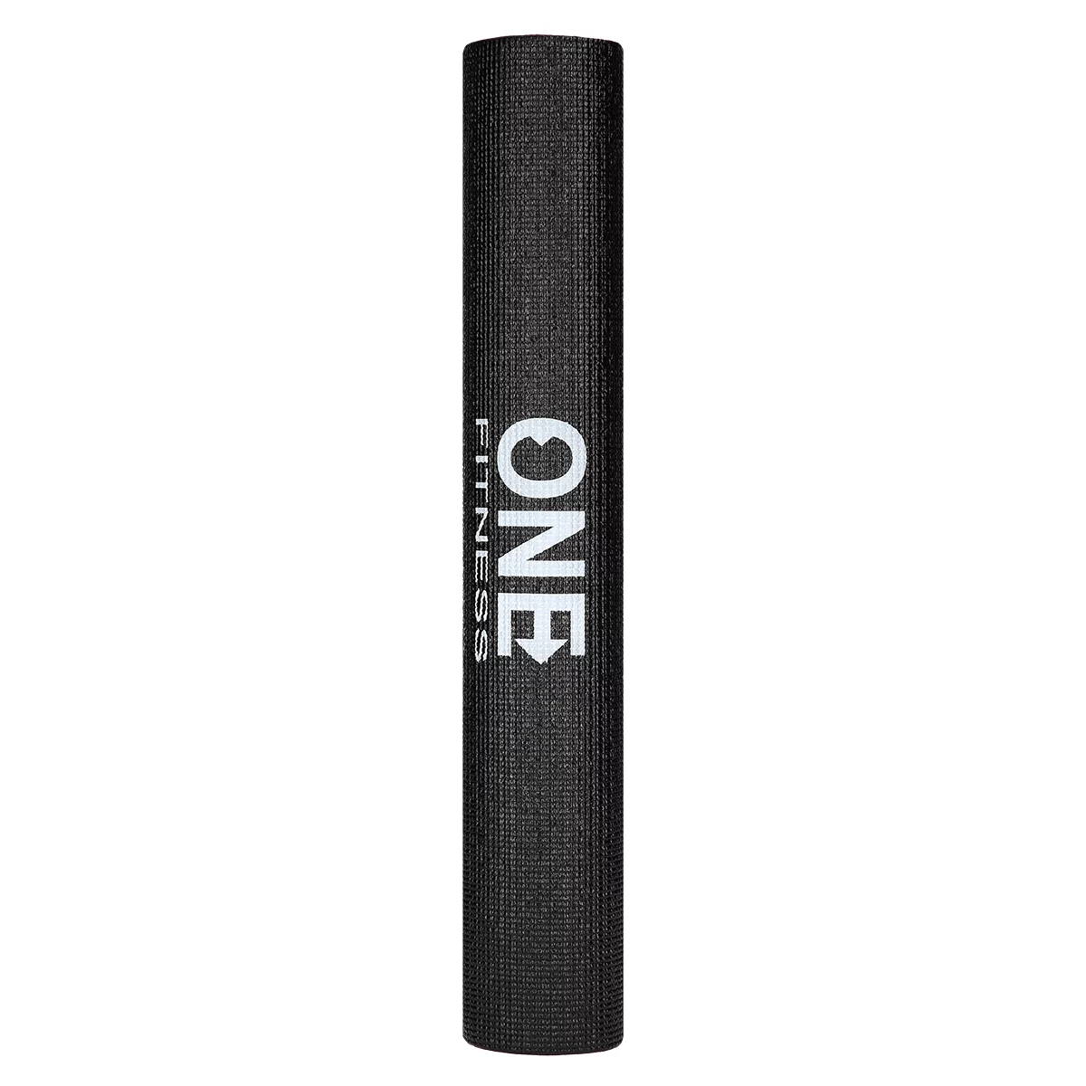 Yogamatte ONE FITNESS - Länge 173,5 cm, Breite 61 cm, Dicke 3 mm - Schwarz