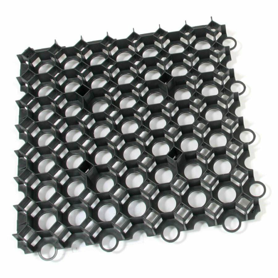Čierna plastová zatrávňovacia dlažba FLOMA Stella Green - dĺžka 50 cm, šírka 50 cm, výška 5 cm