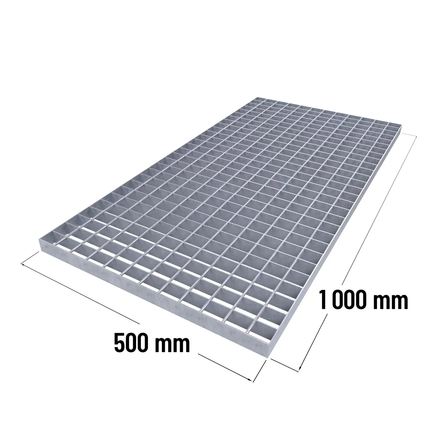 Kratka podłogowa stalowa ocynkowana spawana (30/2, 34/38) FLOMA WeGr - długość 50 cm, szerokość 100 cm, wysokość 3 cm