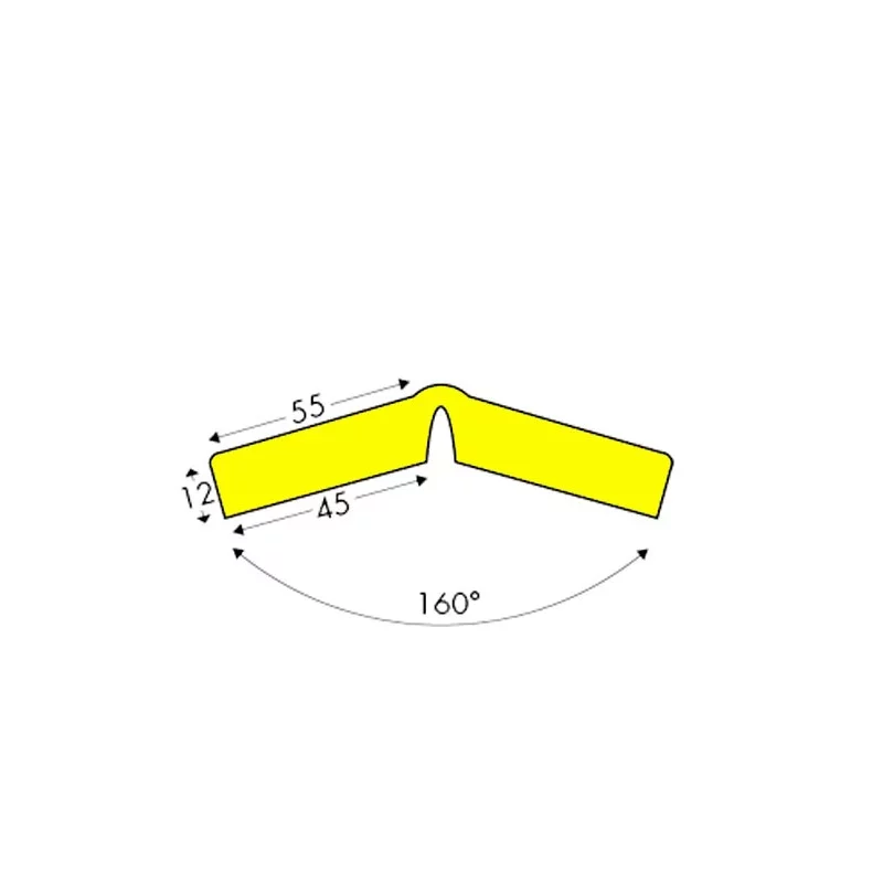 Černo-žlutá pěnová ochrana rohů zdí a stěn typ H+ Flex - délka 100 cm, šířka 4,7 cm, výška 4,7 cm