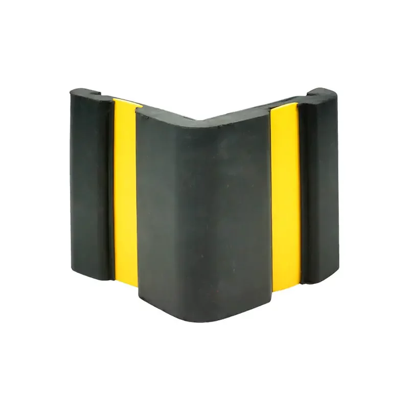 Wandschutz aus Gummi mit Stahlbewehrung FLOMA WP80 - Länge 100 cm, Breite 10 cm, Dicke 1 cm - Schwarz-Gelb