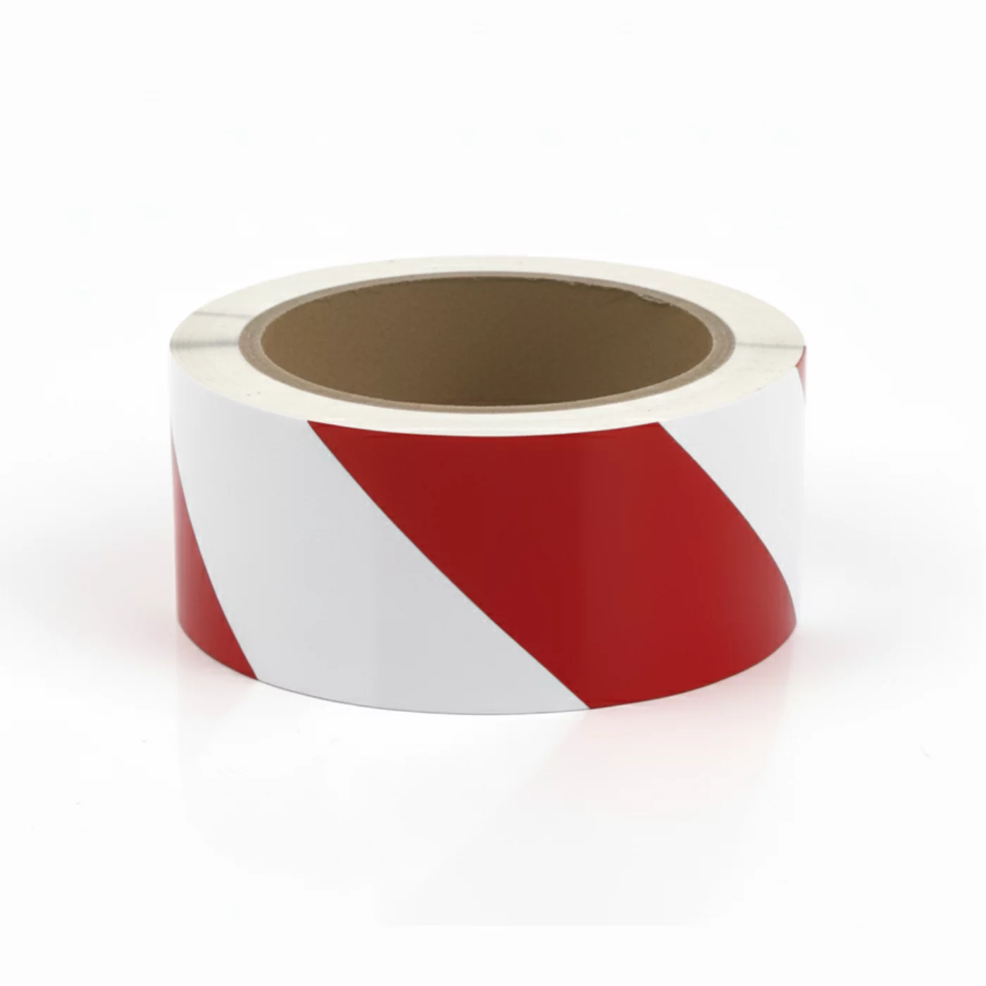 Linkes warnendes Warnband - Länge 33 m, Breite 5 cm - Weiß-Rot