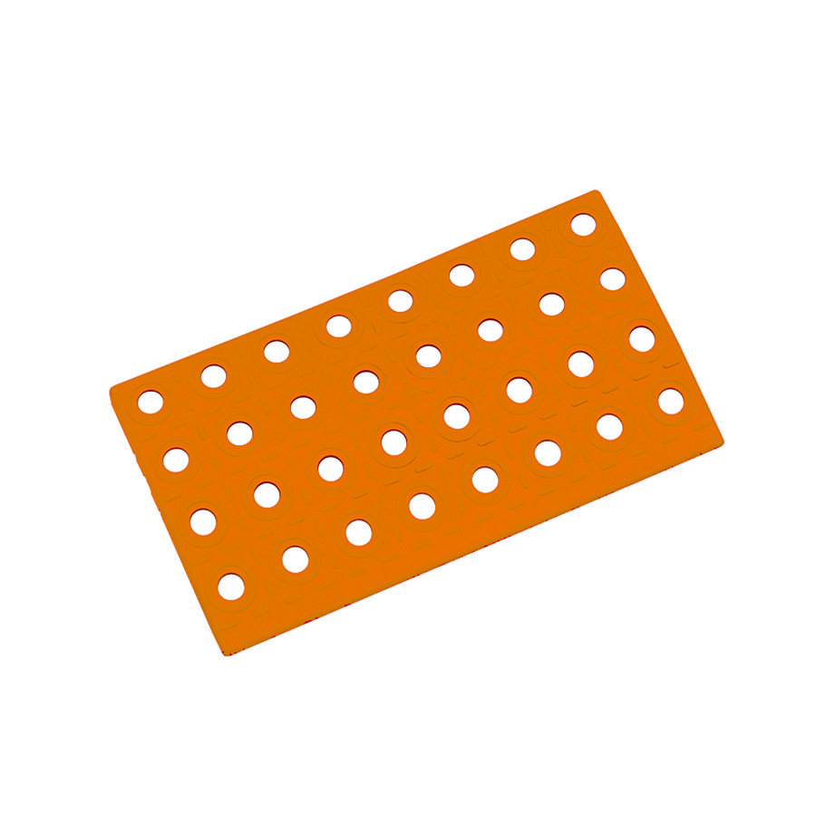 Oranžový polypropylenový nájezd AvaTile AT-HRD - délka 25 cm, šířka 13,7 cm, výška 1,6 cm