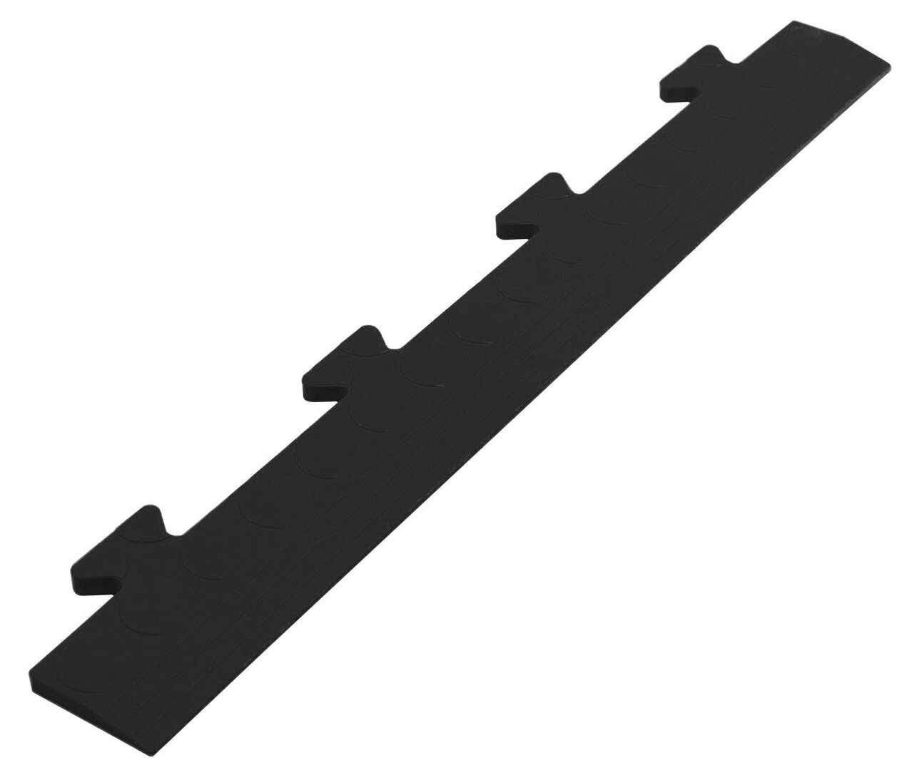 Černý PVC vinylový nájezd "samec" pro dlaždice Tenax (bubbles) - délka 48 cm, šířka 7 cm, výška 0,8 cm