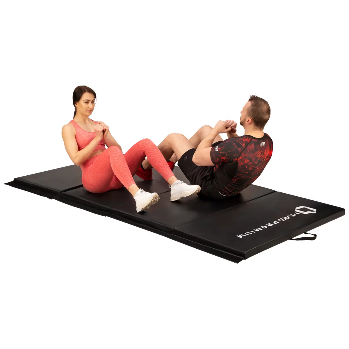 Materac HMS Premium MGS01 składany - długość 238 cm, szerokość 119 cm, wysokość 5 cm - czarny