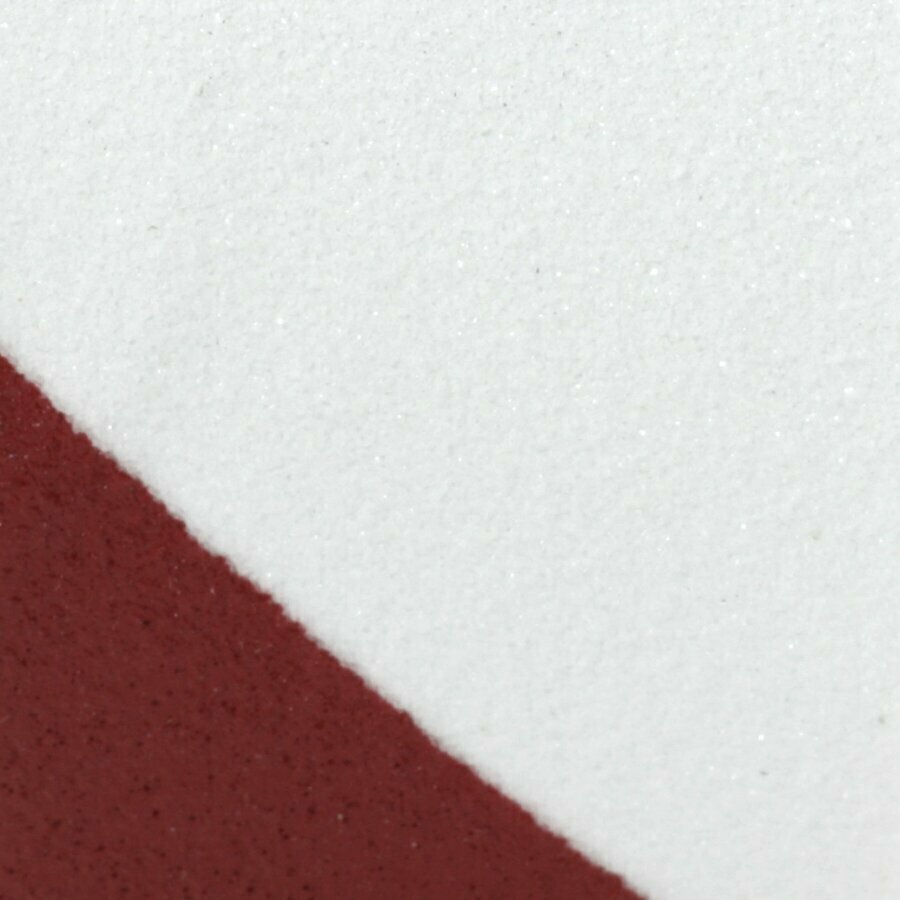 Bílo-červená korundová protiskluzová páska FLOMA Hazard Standard - délka 18,3 m, šířka 10 cm, tloušťka 0,7 mm