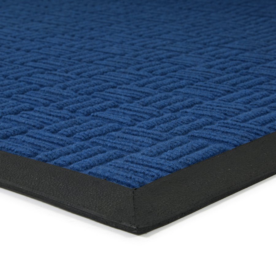 Modrá textilní gumová rohožka FLOMA Criss Cross - délka 120 cm, šířka 180 cm, výška 0,8 cm
