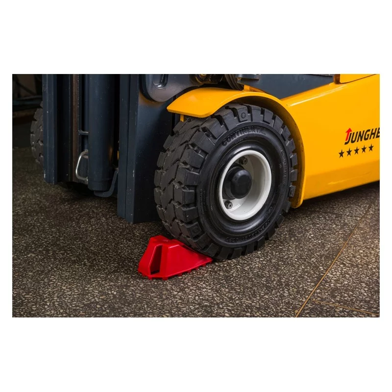 Sicherer Radkeil aus Stahl Und aus Kunststoff - Breite 10 cm, Höhe 9 cm - oranger