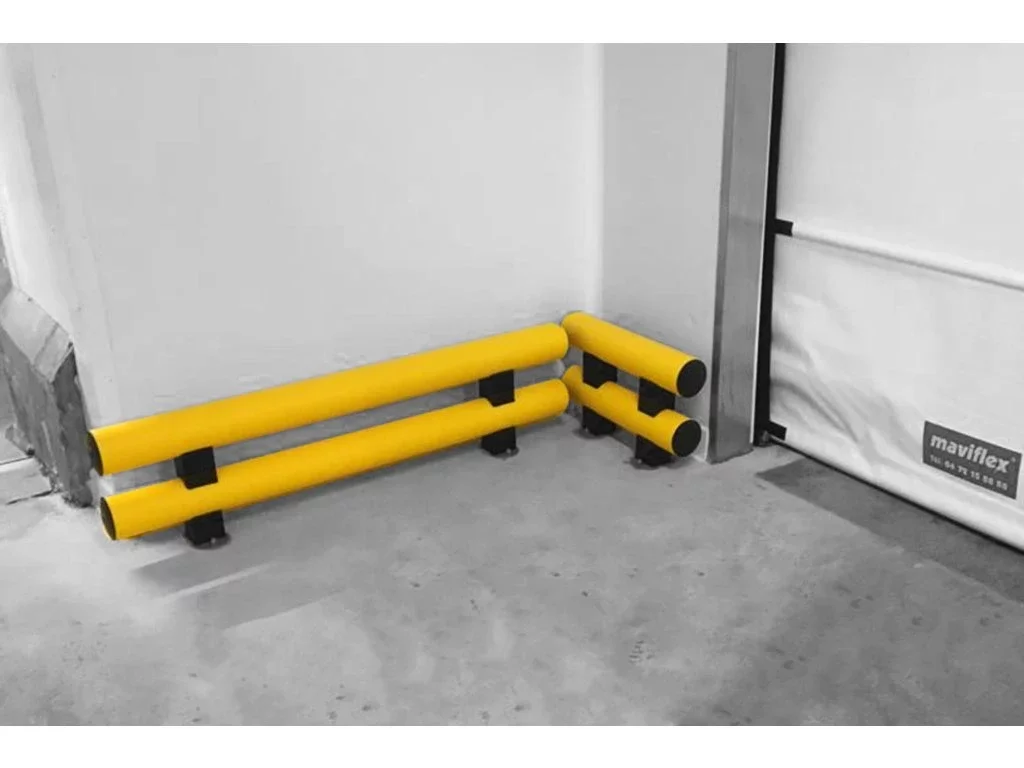 Sicherheitsbarriere - Durchmesser 12,5 cm, Länge 100 cm, Höhe 40 cm - gelbe