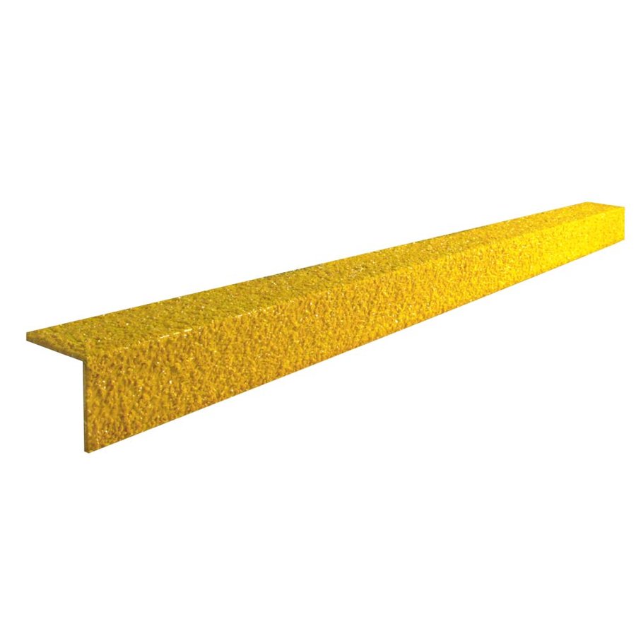 Žltá karborundová schodová hrana - dĺžka 100 cm, šírka 5,5 cm, výška 5,5 cm a hrúbka 0,5 cm