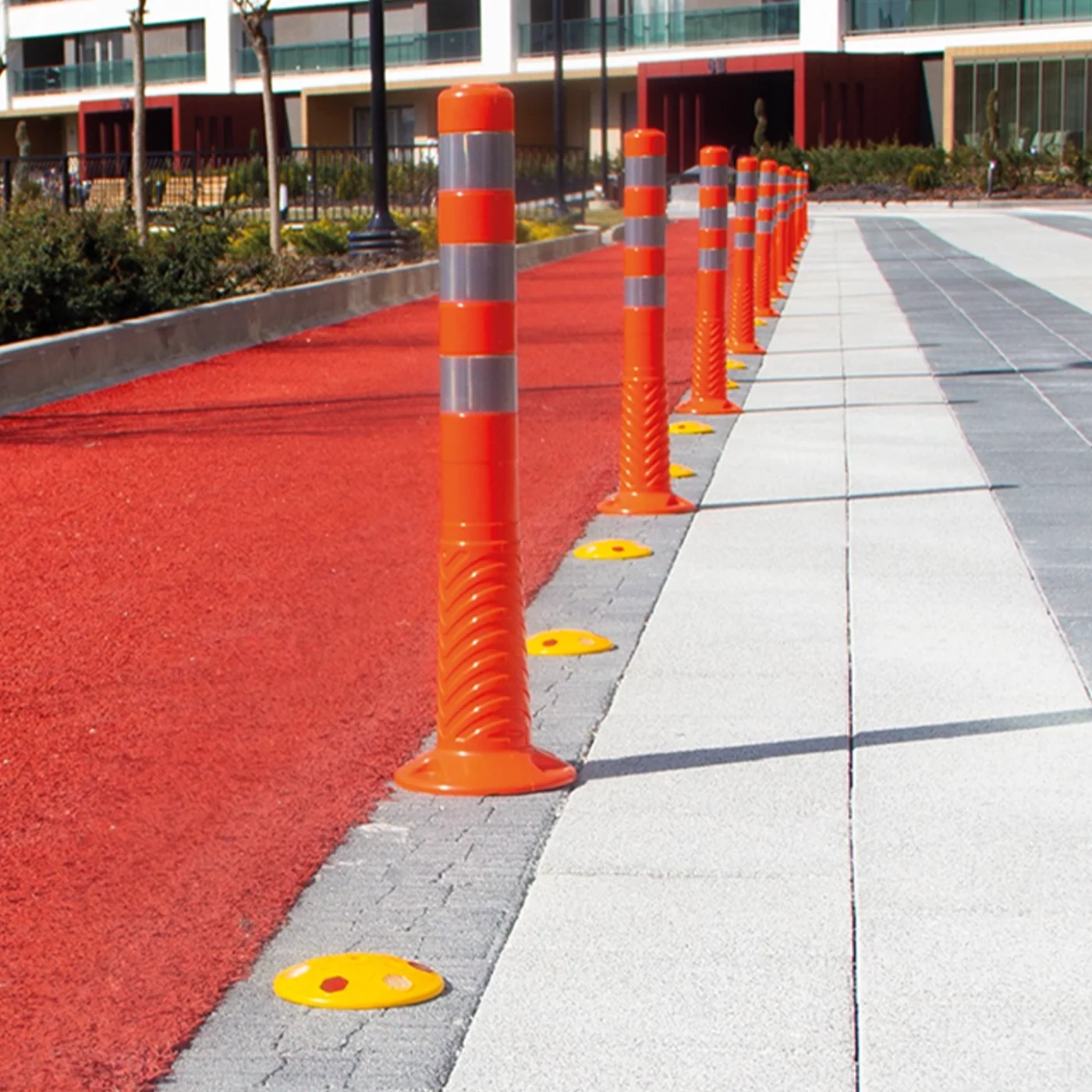 Runder transporter Markierungsknopf aus Kunststoff Und (PPC) FLOMA - Durchmesser 14 cm, Höhe 2,5 cm - Gelb