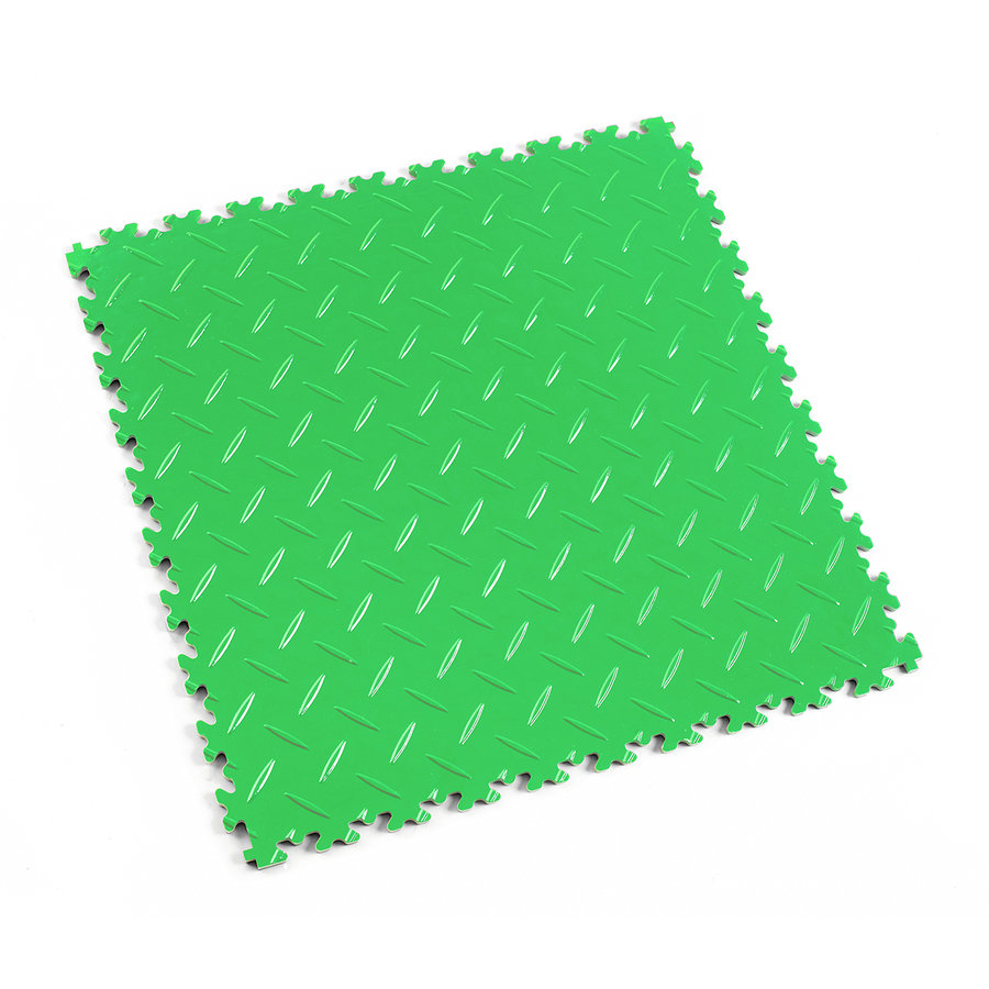 Zelená PVC vinylová záťažová dlažba Fortelock Industry (diamant) - dĺžka 51 cm, šírka 51 cm, výška 0,7 cm