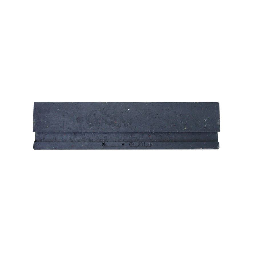 Černý plastový nájezd &amp;quot;nad&amp;quot; pro plastové podlahové desky - délka 40 cm, šířka 10 cm, výška 2,2 cm
