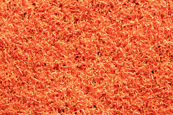 Oranžový umělý trávník (metráž) FLOMA Colourfull Grass - délka 1 cm, šířka 200 cm, výška 1,4 cm