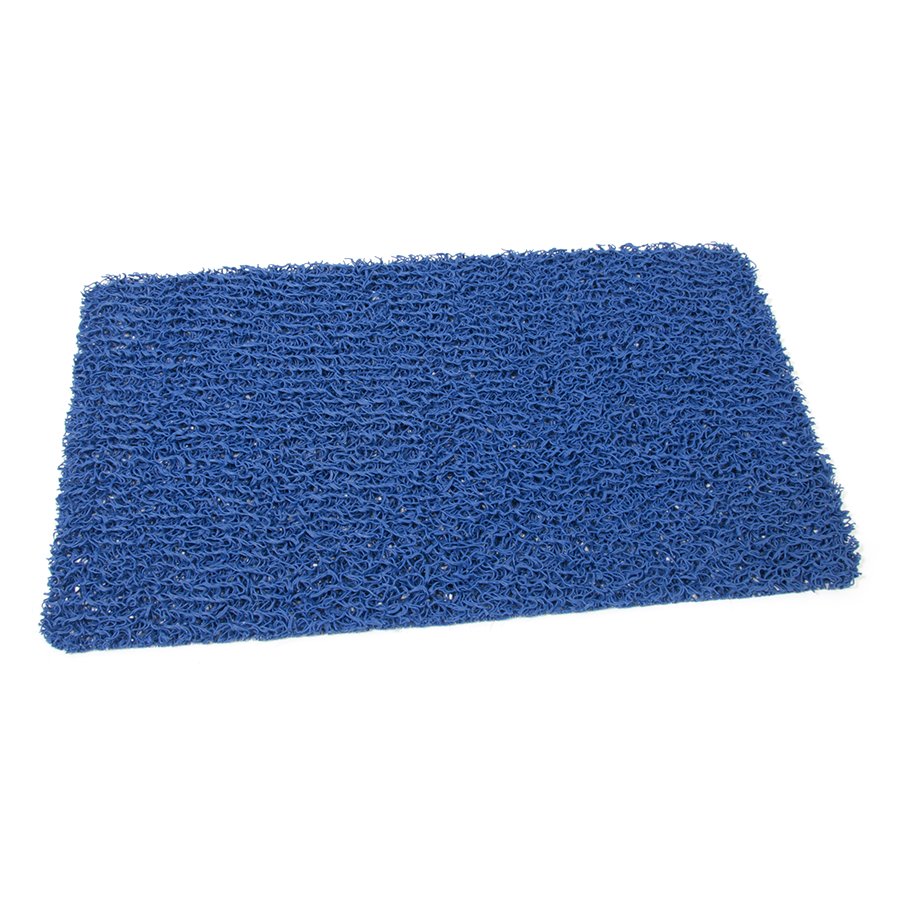 Modrá vinylová protišmyková sprchová rohož FLOMA Spaghetti - dĺžka 35 cm, šírka 59,5 cm a výška 1,2 cm