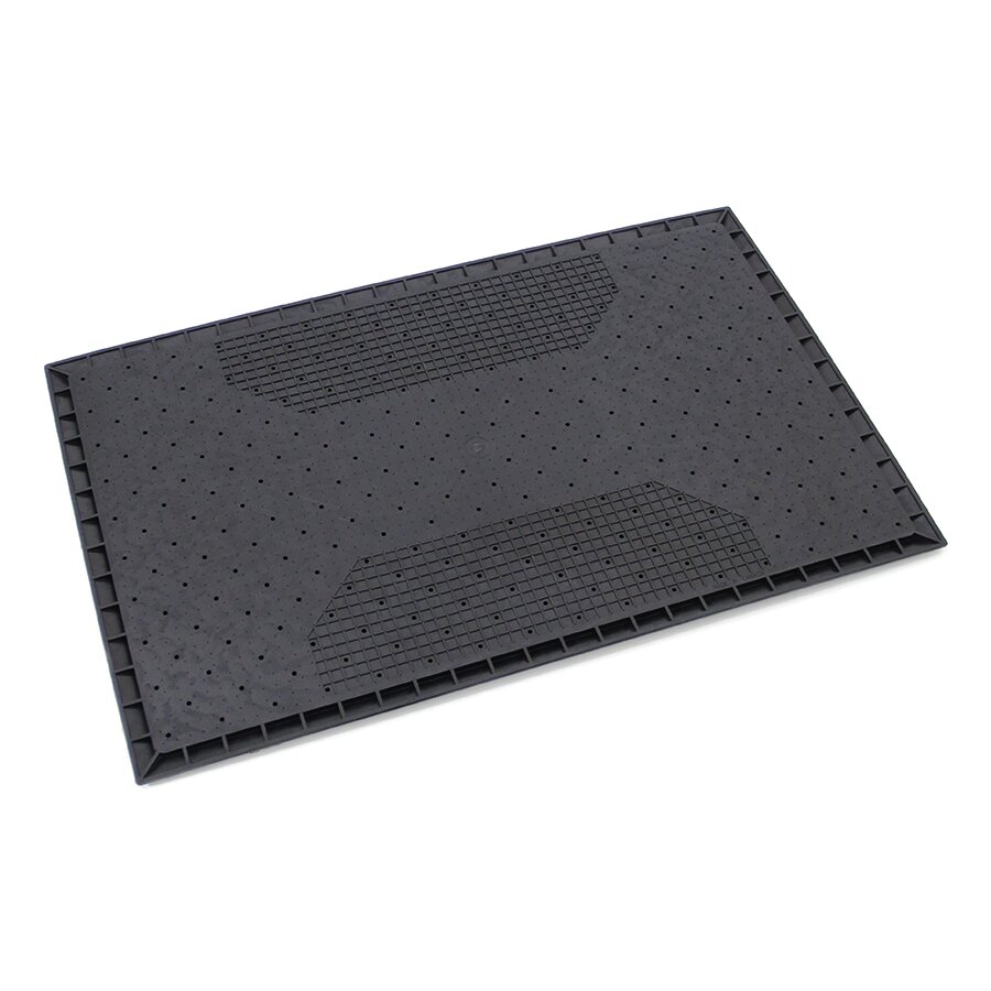 Čierna čistiaca vonkajšia vstupná rohož FLOMA Dots - dĺžka 48 cm a šírka 76 cm