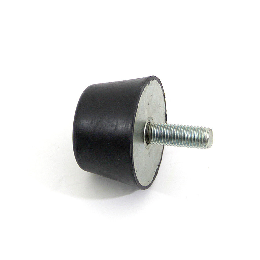 Černý gumový doraz tvaru komolého kužele se šroubem FLOMA - průměr 5 cm, výška 3 cm