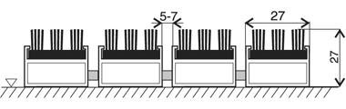 Černá hliníková venkovní kartáčová vstupní rohož FLOMA Alu Super - délka 100 cm, šířka 100 cm, výška 2,7 cm