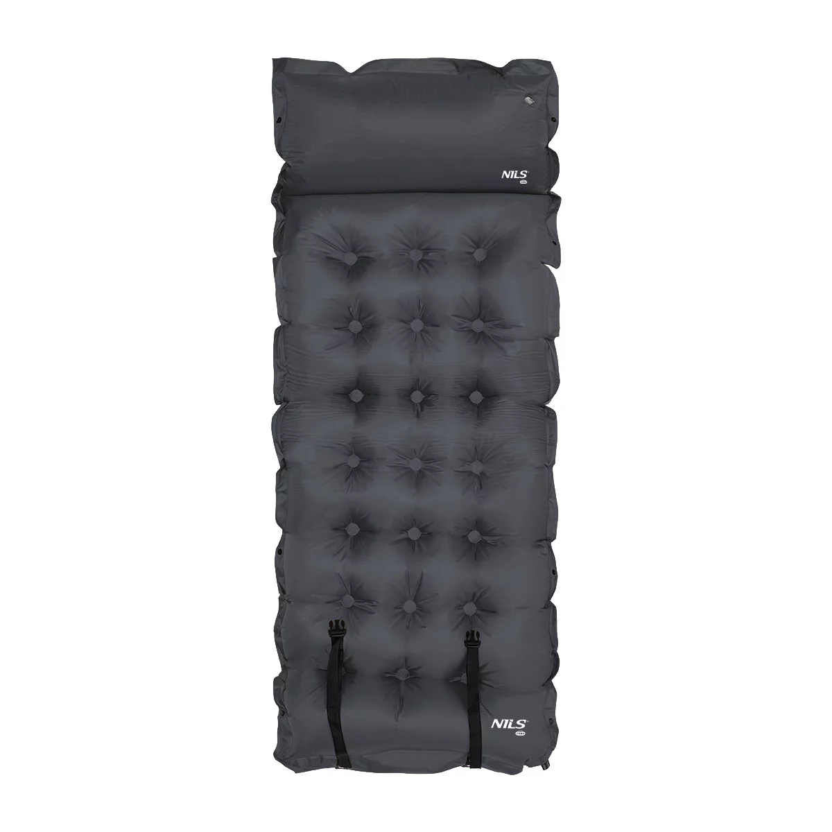 Aufblasbare Isomatte NILS CAMP NC4018 - Länge 188 cm, Breite 66 cm, Dicke 3,5 cm - Grau