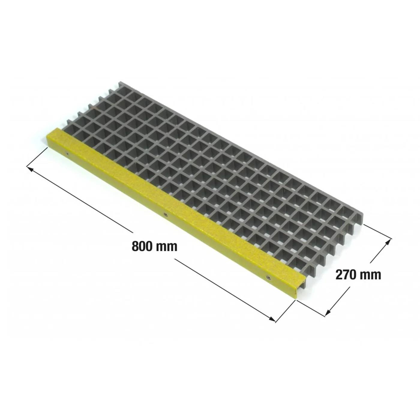 Stopień schodowy kompozytowy GRP FLOMA GrpGr - długość 80 cm, szerokość 27 cm, wysokość 3,8 cm