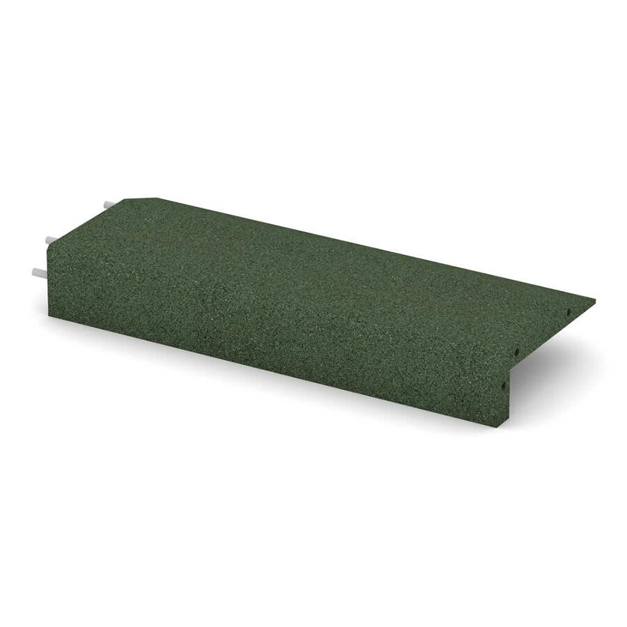 Zelený gumový kryt obrubníka - dĺžka 100 cm, šírka 40 cm a výška 15 cm