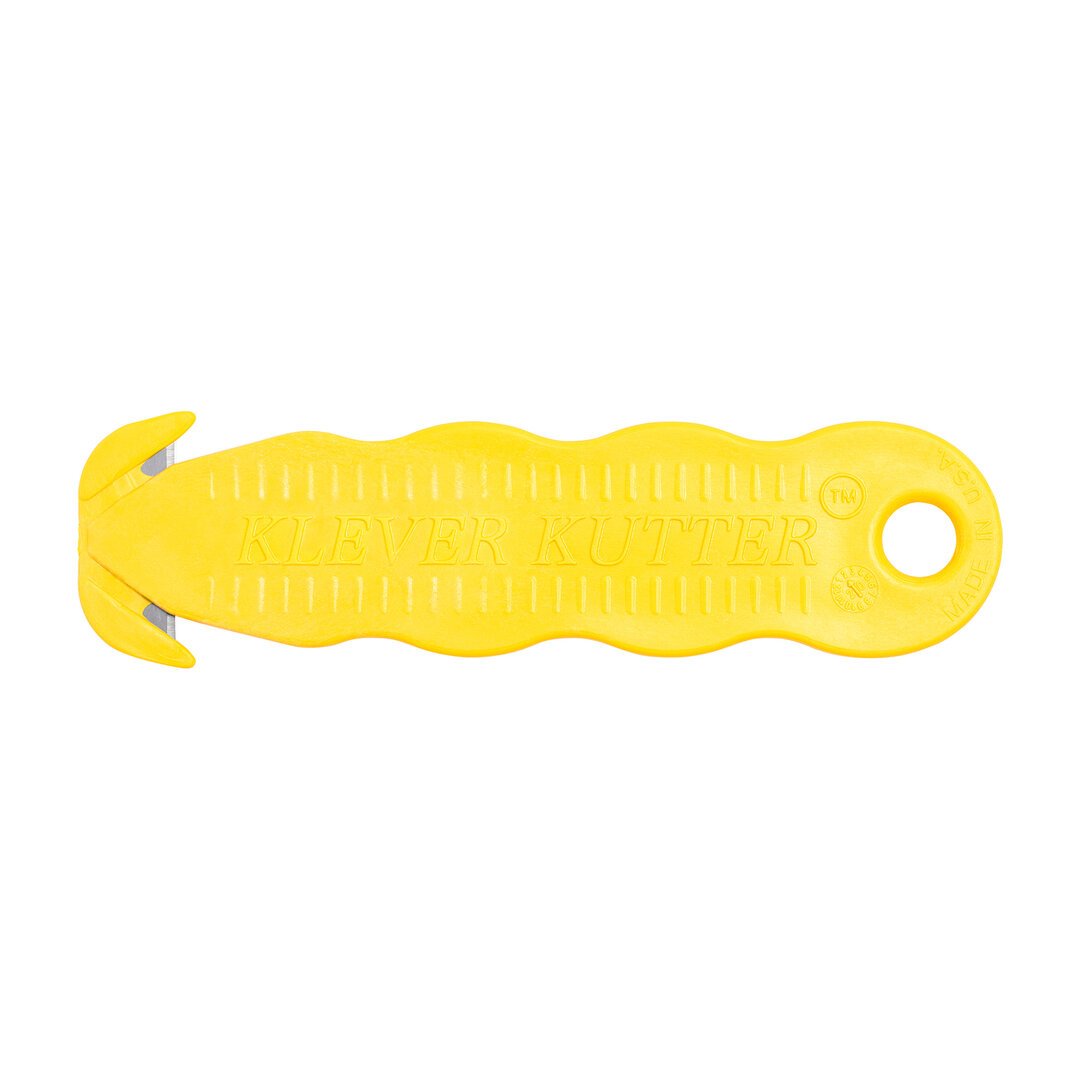 Žltý plastový bezpečnostný jednorazový nôž KLEVER Kutter