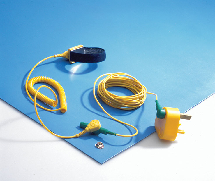 Uzemňovací kabel pro ESD rohože - délka 450 cm
