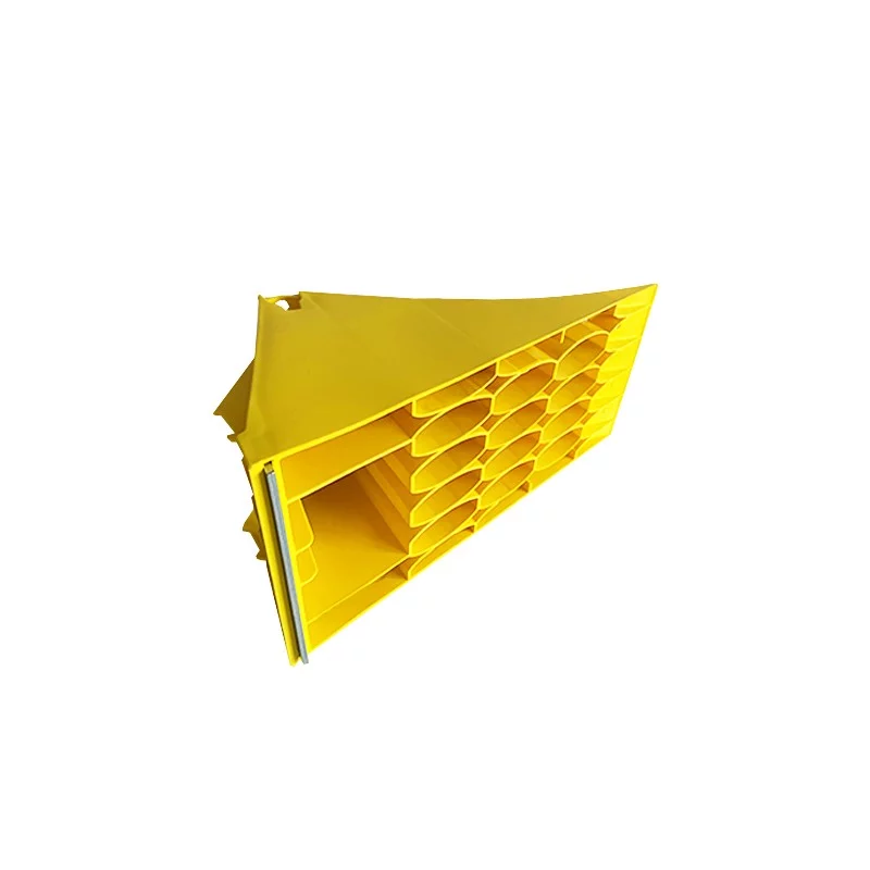 Anti-rutschmatten Radkeil aus Kunststoff - breite 19,8 cm, höhe 22,5 cm - gelber