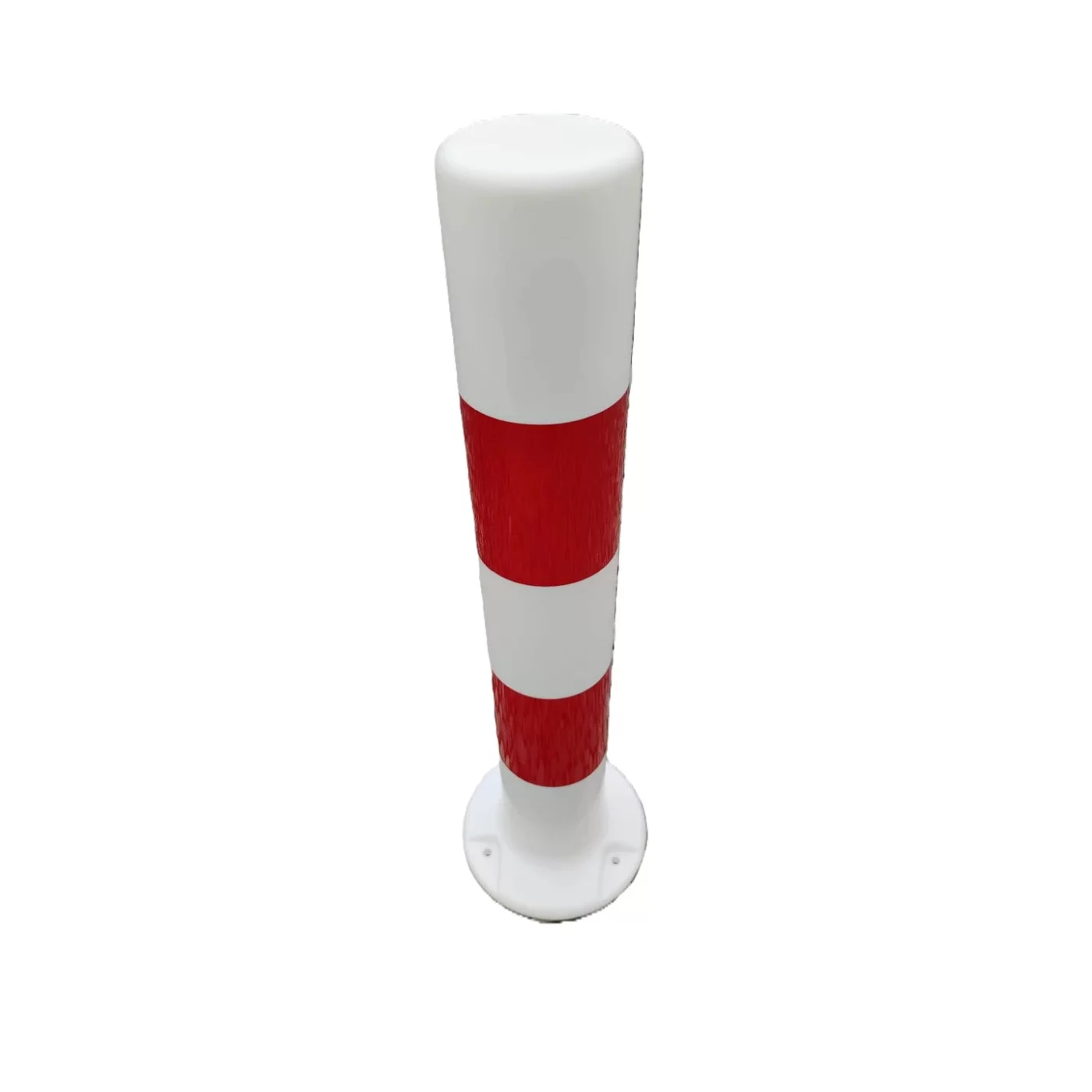Słupek plastikowy drogowy - średnica 12 cm, wysokość 80 cm - biało-czerwony