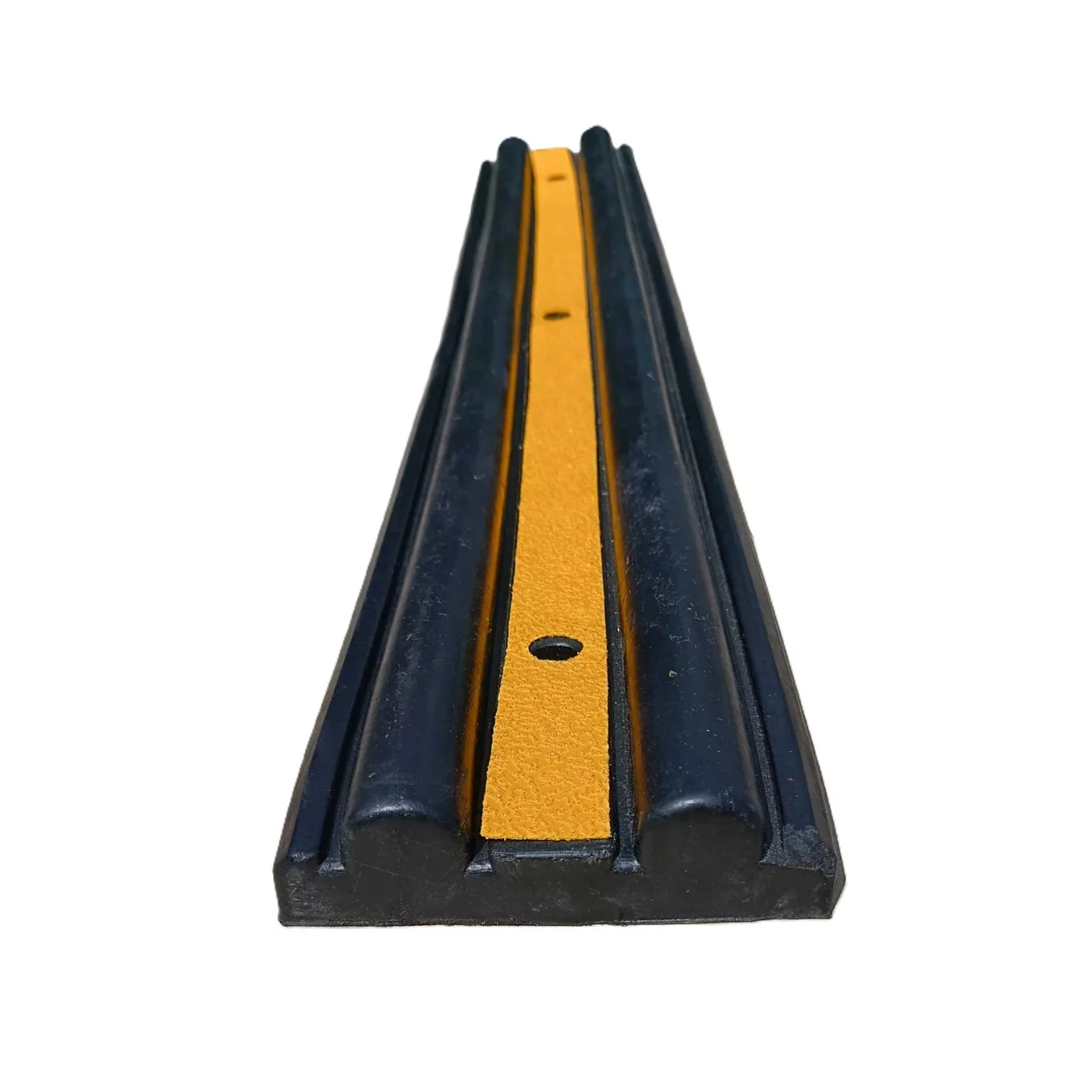 Rampenstopp aus Gummi - Länge 100 cm, Breite 16 cm, Höhe 4,5 cm - gelb-schwarzer