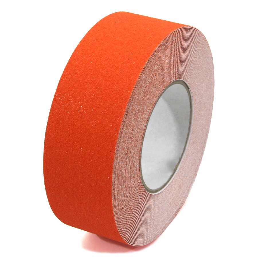 Oranžová korundová protišmyková páska FLOMA Standard - dĺžka 18,3 m, šírka 5 cm, hrúbka 0,7 mm