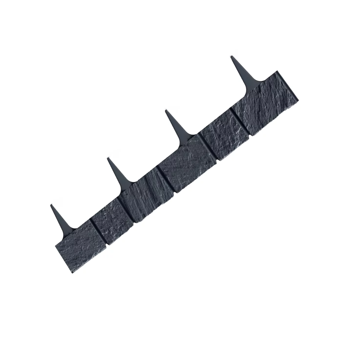 Šedý plastový záhradný obrubník GC85 - dĺžka 390 cm, výška 18,6 cm