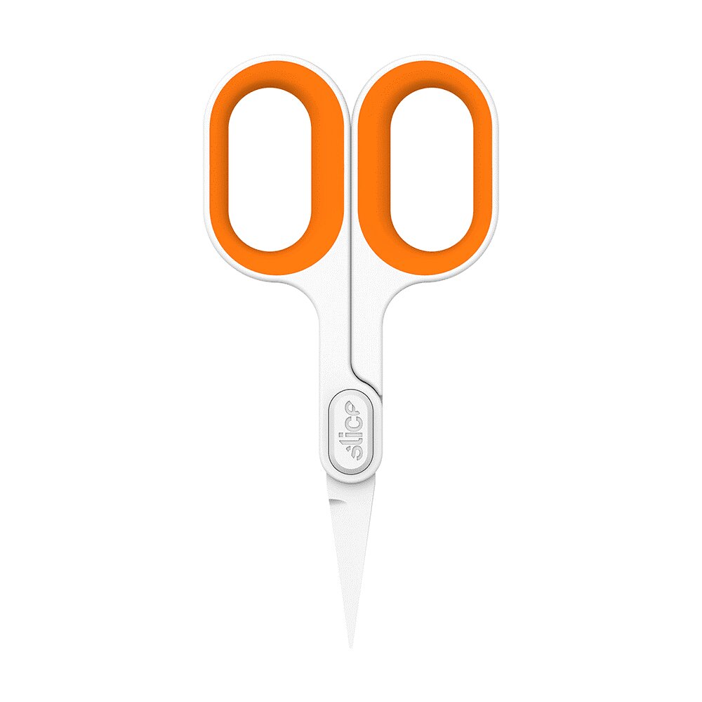 Keramické nůžky (ostrá špička) - délka 13,2 cm, šířka 6,2 cm a výška 1,3 cm