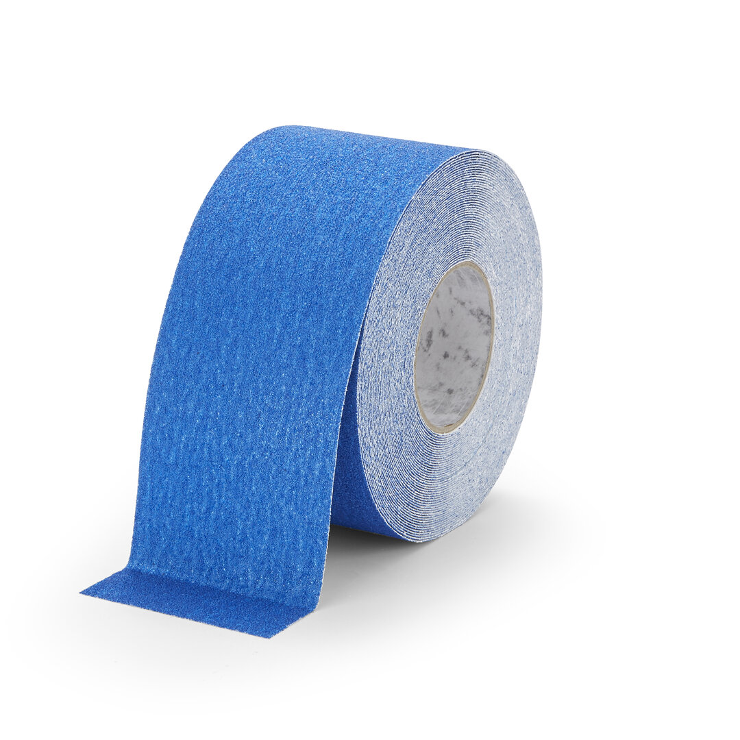 Modrá korundová vodeodolná protišmyková páska FLOMA Marine - dĺžka 18,3 m, šírka 10 cm, hrúbka 1 mm
