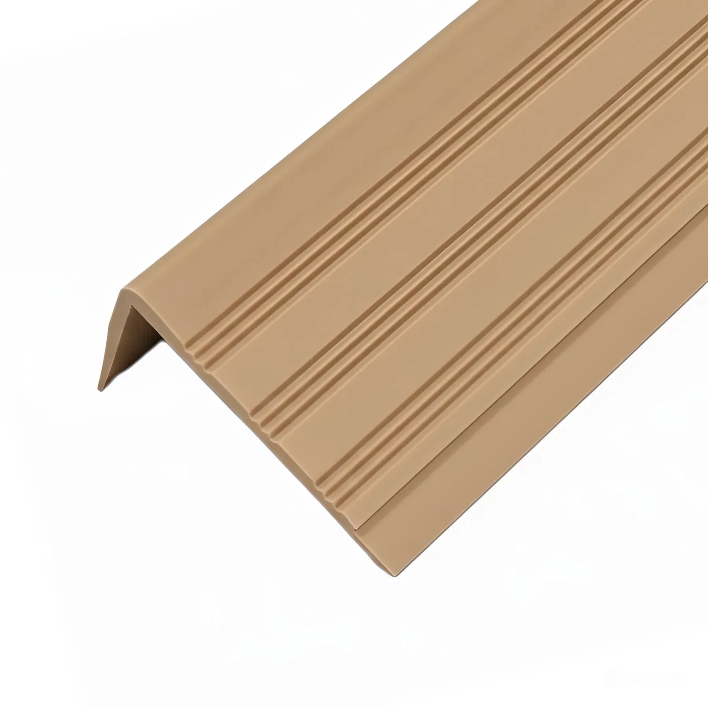 Treppenkante aus Kunststoff F533 Anti-Rutsch - Länge 250 cm, Breite 8,2 cm, Höhe 4,5 cm - Braun