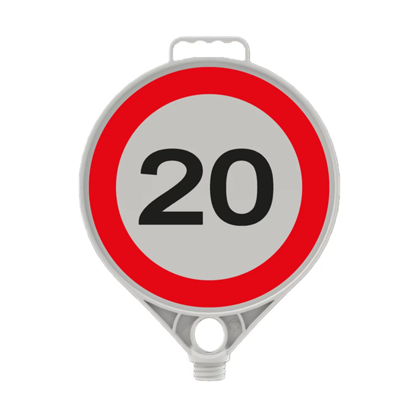 Kreisförmiges Verkehrszeichen aus Kunststoff Und (PPC) 20 – Zone FLOMA - Breite 28 cm, Höhe 28 cm