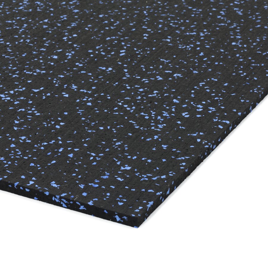 Čierno-modrá podlahová guma (doska) FLOMA FitFlo SF1050 - dĺžka 200 cm, šírka 100 cm a výška 0,8 cm