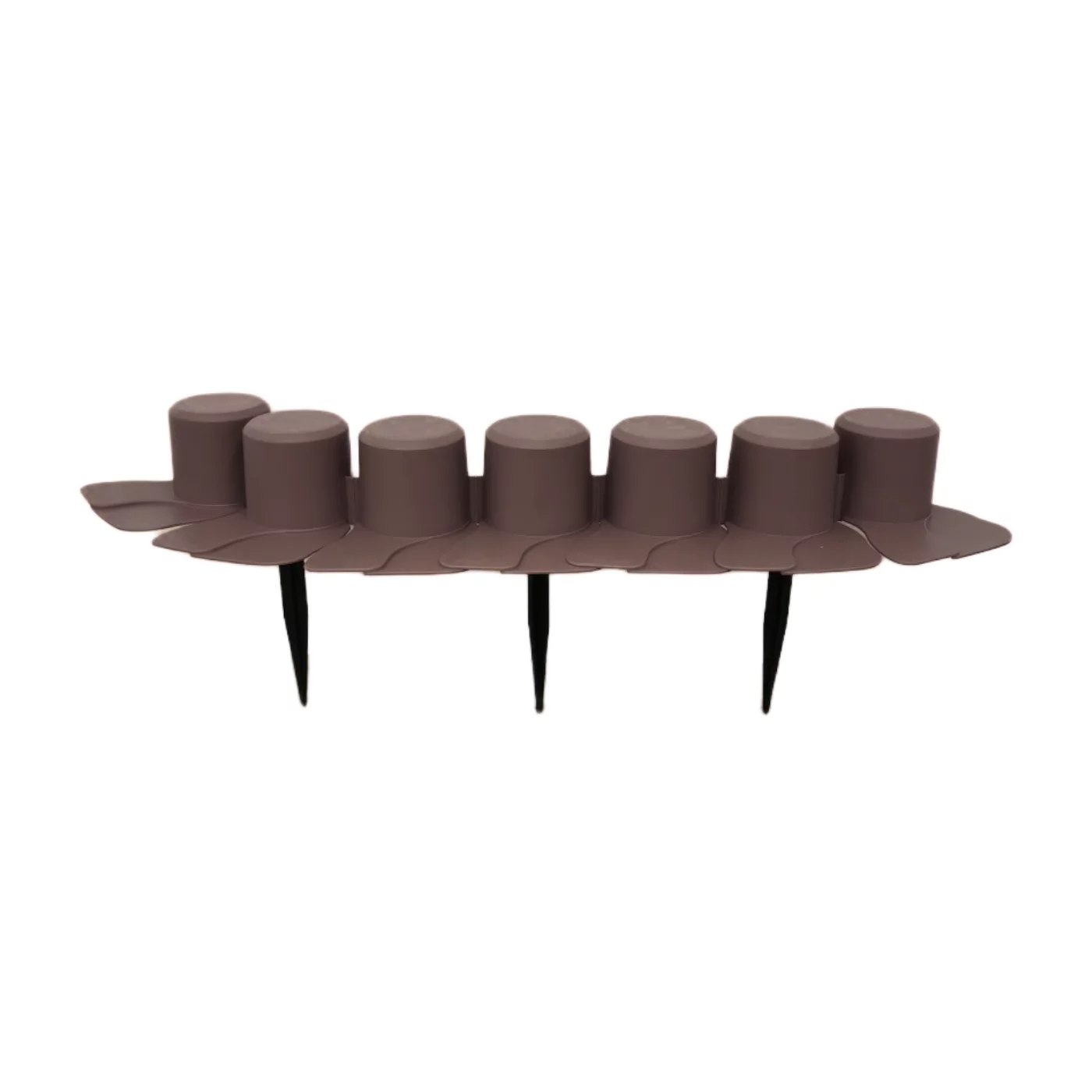 Beeteinfassung aus Kunststoff GC70 - Länge 405 cm, Höhe 6 cm - Braun