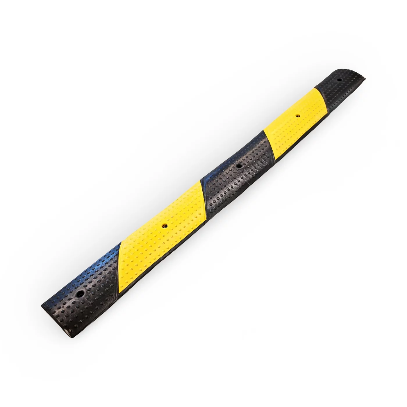 Čierno-žltý gumový spomaľovací prah FLOMA SB79 - dĺžka 100 cm, šírka 10 cm, výška 2 cm