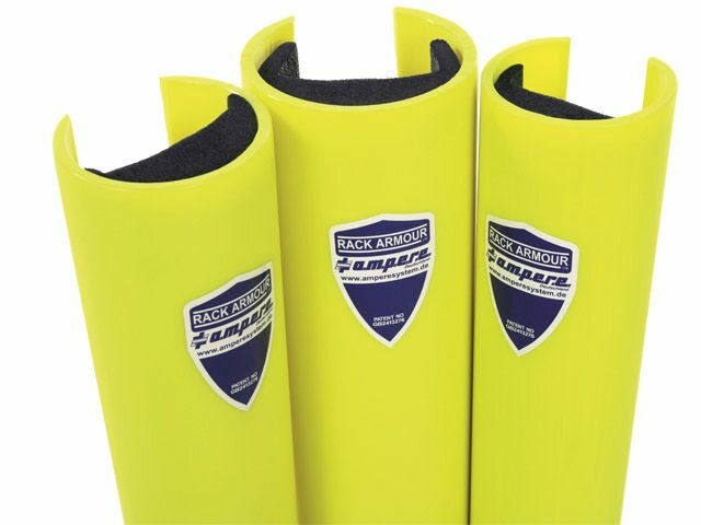 Žlutý nárazový ochranný pás pro regály - délka 59,5 cm, šířka 70-87 mm