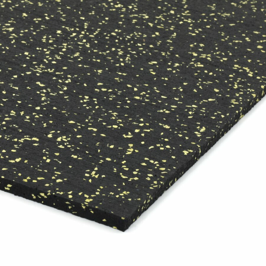 Čierno-žltá gumová soklová podlahová lišta FLOMA IceFlo SF1100 - dĺžka 200 cm, šírka 7 cm a hrúbka 0,8 cm