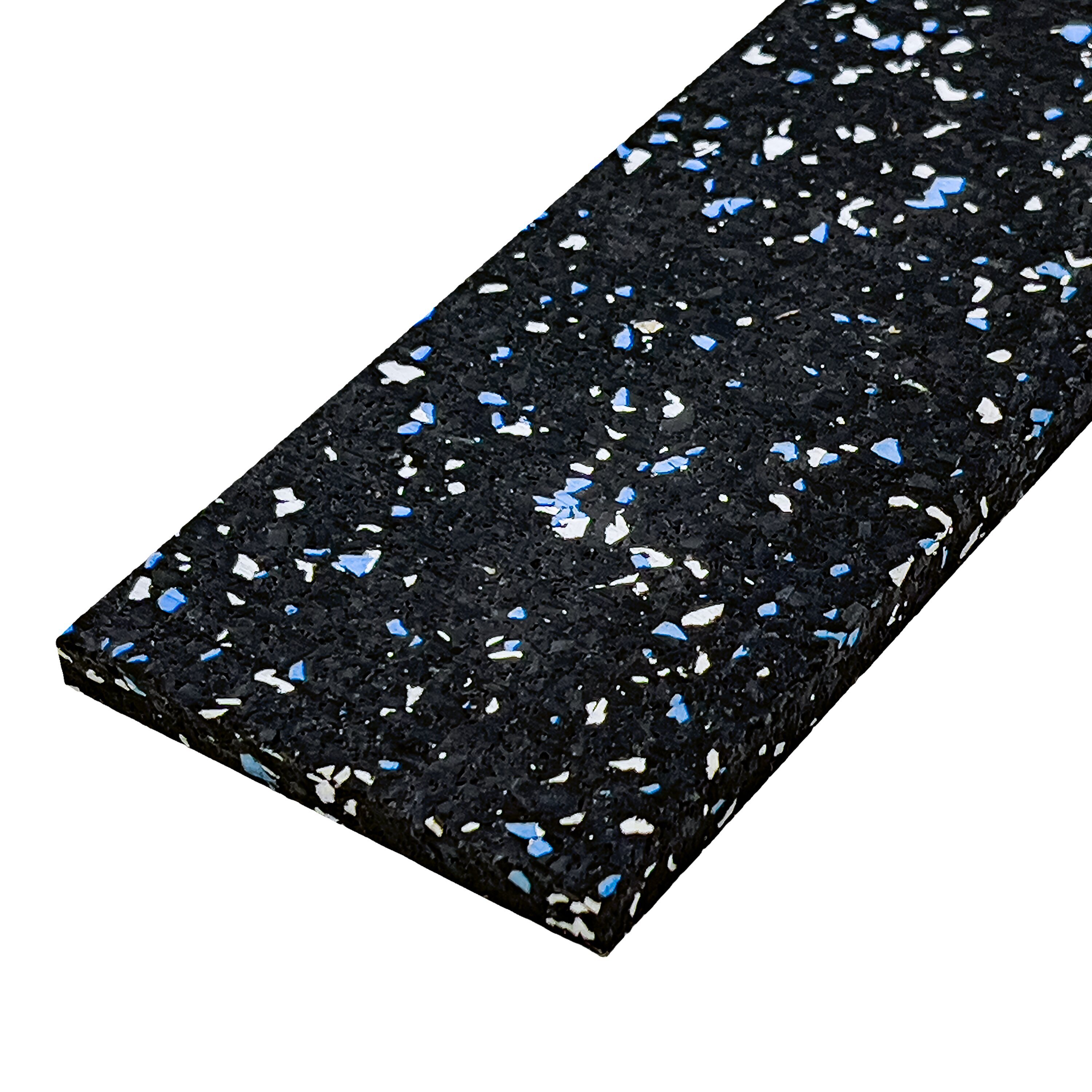 Čierno-bielo-modrá gumová soklová podlahová lišta FLOMA FitFlo IceFlo - dĺžka 200 cm, šírka 7 cm, hrúbka 0,8 cm