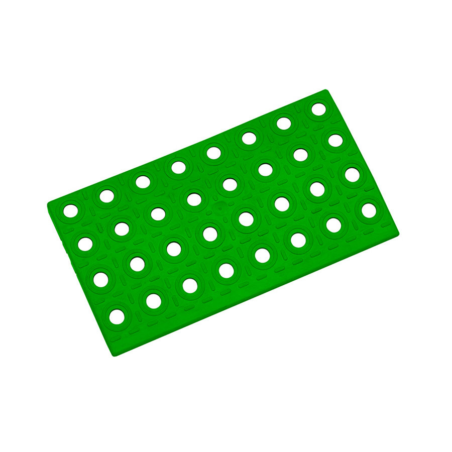 Zelený polypropylenový nájezd AvaTile AT-HRD - délka 25 cm, šířka 13,7 cm, výška 1,6 cm