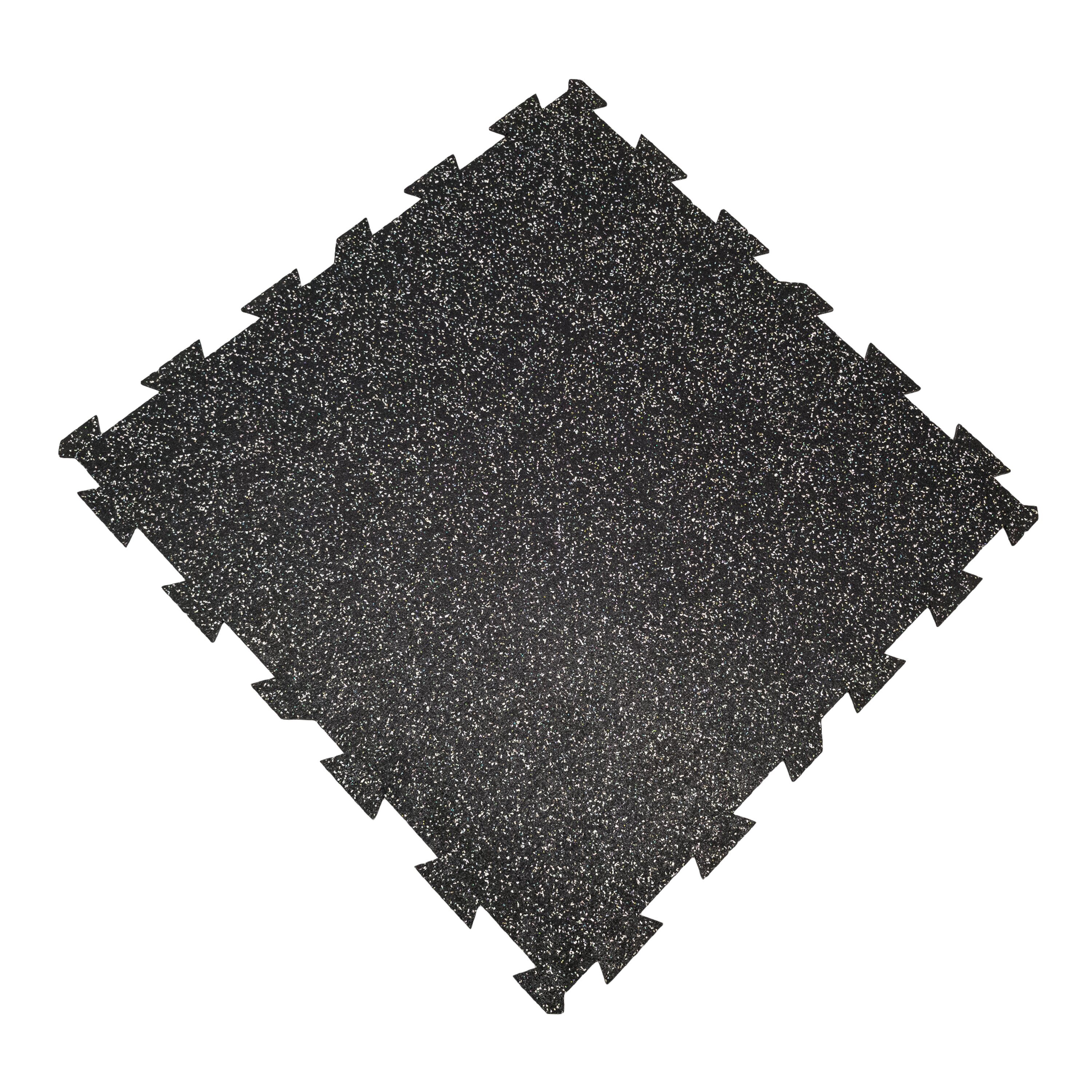 Černo-bílá podlahová guma FLOMA FitFlo SF1050 - délka 100 cm, šířka 100 cm, výška 0,8 cm