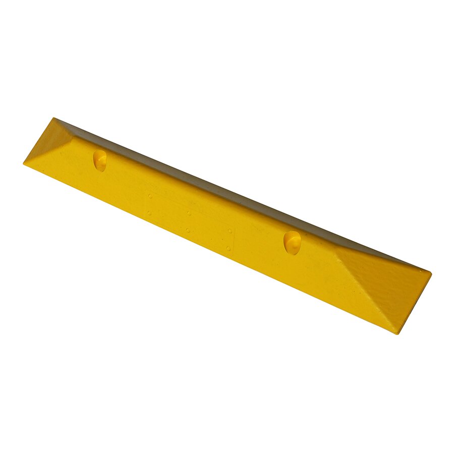 Žltý plastový parkovací doraz Carstop - dĺžka 78 cm, šírka 10 cm, výška 6 cm