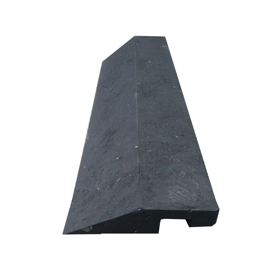Čierny plastový nájazd "nad" pre plastové podlahové dosky - dĺžka 40 cm, šírka 10 cm a výška 2,2 cm