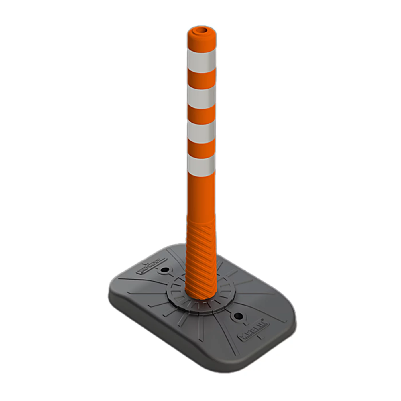 Oranžový plastový (PVC) dopravní výstražný sloupek FLOMA WP38 - výška 100 cm