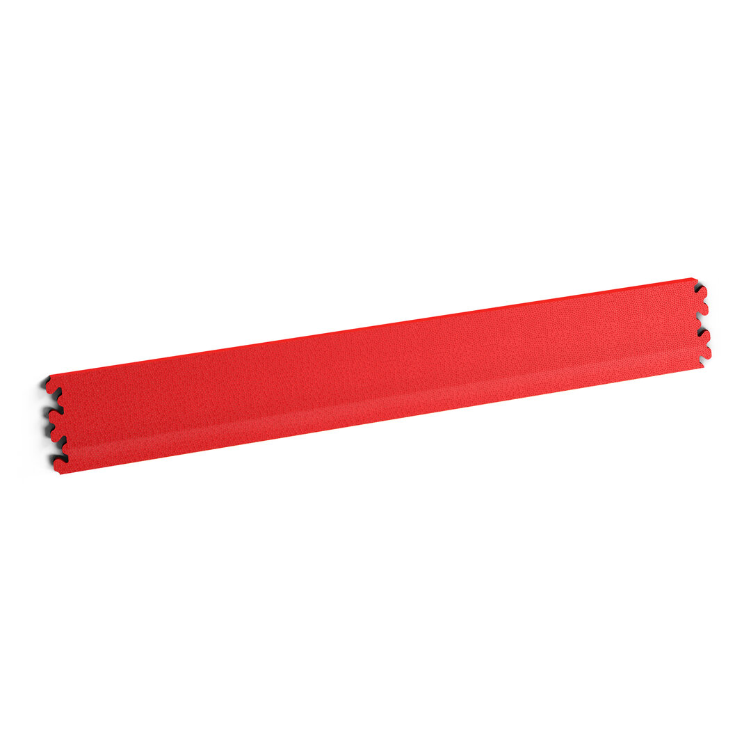 Červená PVC vinylová soklová podlahová lišta Fortelock XL (hadí kůže) - délka 65,3 cm, šířka 10 cm a tloušťka 0,4 cm