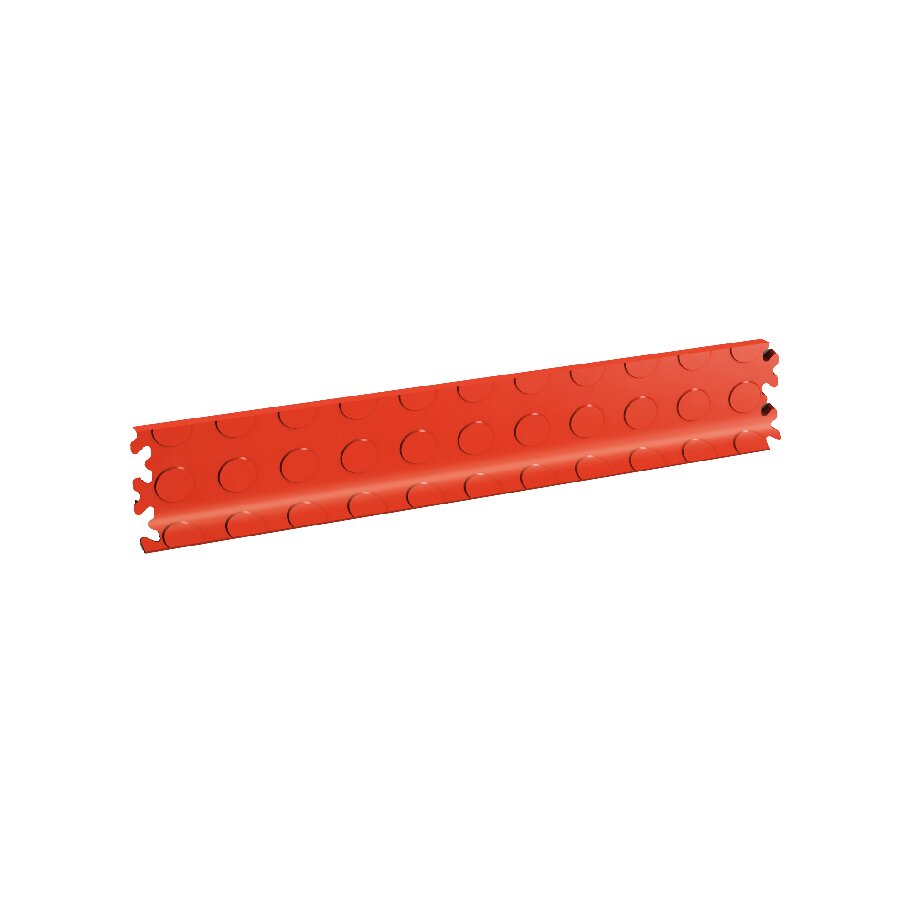 Červená PVC vinylová soklová podlahová lišta Fortelock Industry (penízky) - délka 51 cm, šířka 10 cm, tloušťka 0,7 cm